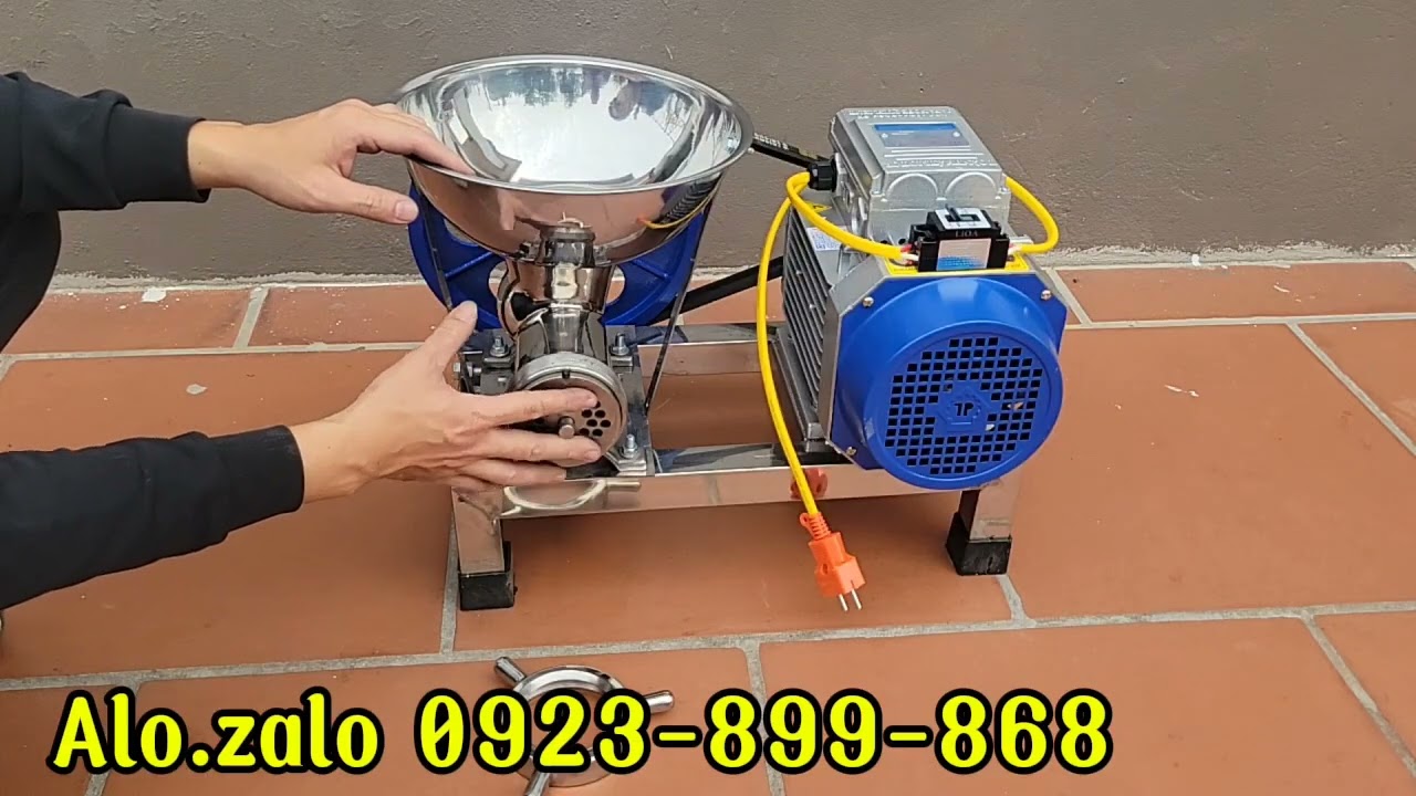 Máy đùn thịt,máy đùn xương,máy đùn ốc,máy xay cá,máy xay cua đồng,máy đùn cám viên 22 inox 