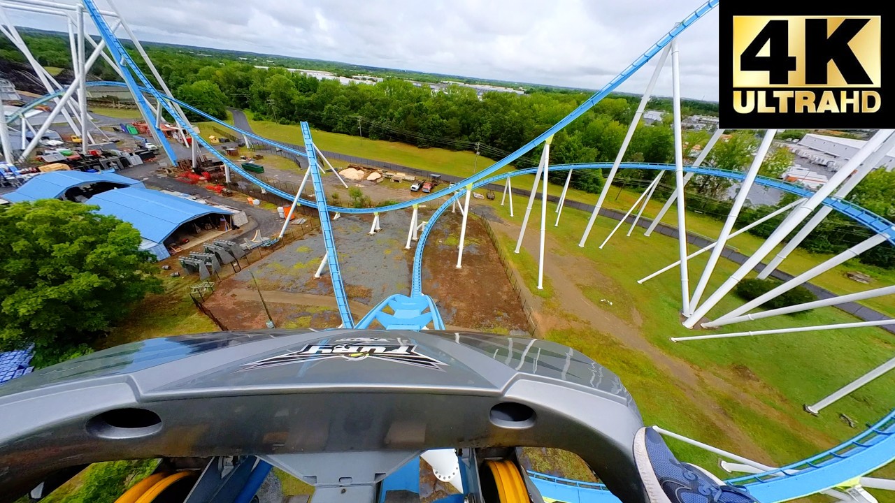 *4K* Fury 325 Pov Carowinds Highest Quality! Front Seat Pov!