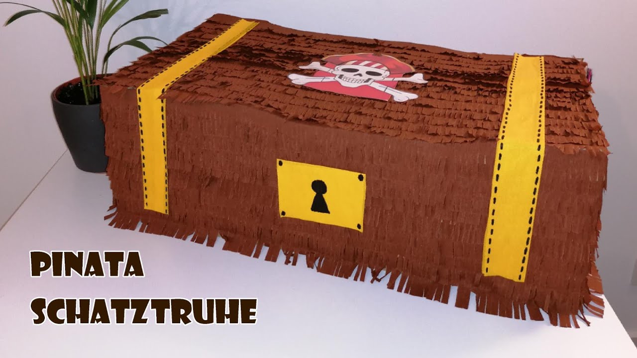 Piñata Schatztruhe basteln // DIY Bastelvideo