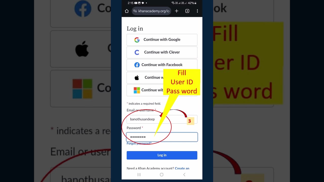 Khan Academy student login