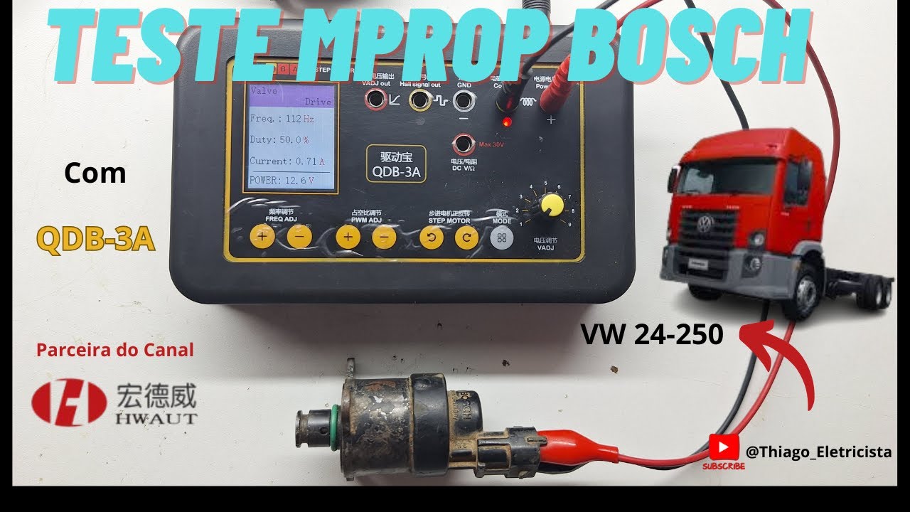 Teste da Mprop Bosch do Vw 24-250 com QDB-3A  (Válvula de controle de Combustível )Comon rail