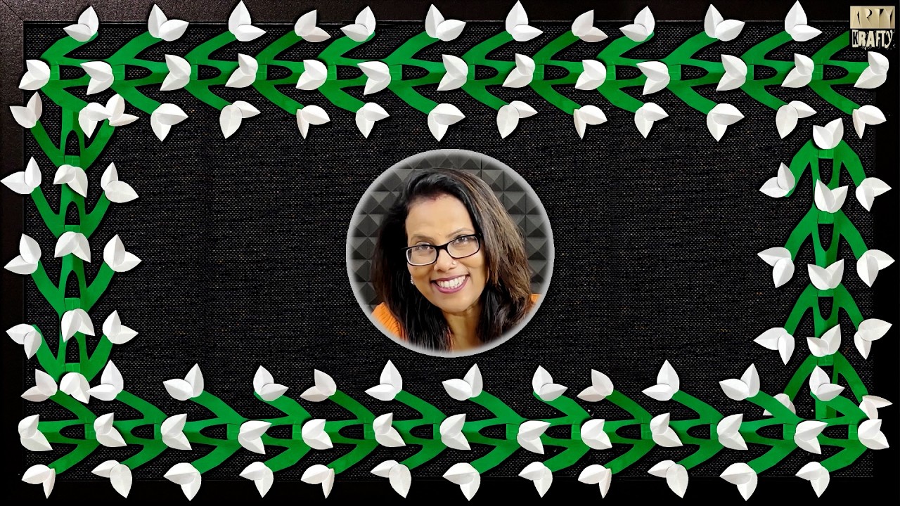 Beautiful WHITE Floral Design | Bulletin Board Decoration Idea | DIY | Student's Project | 5 Min.