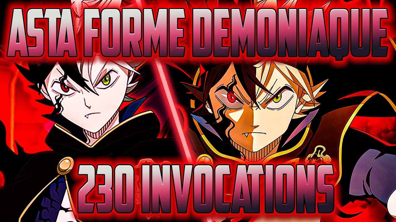 230 INVOCATIONS BLACK ASTA  FORME DEMON BLACK CLOVER MOBILE