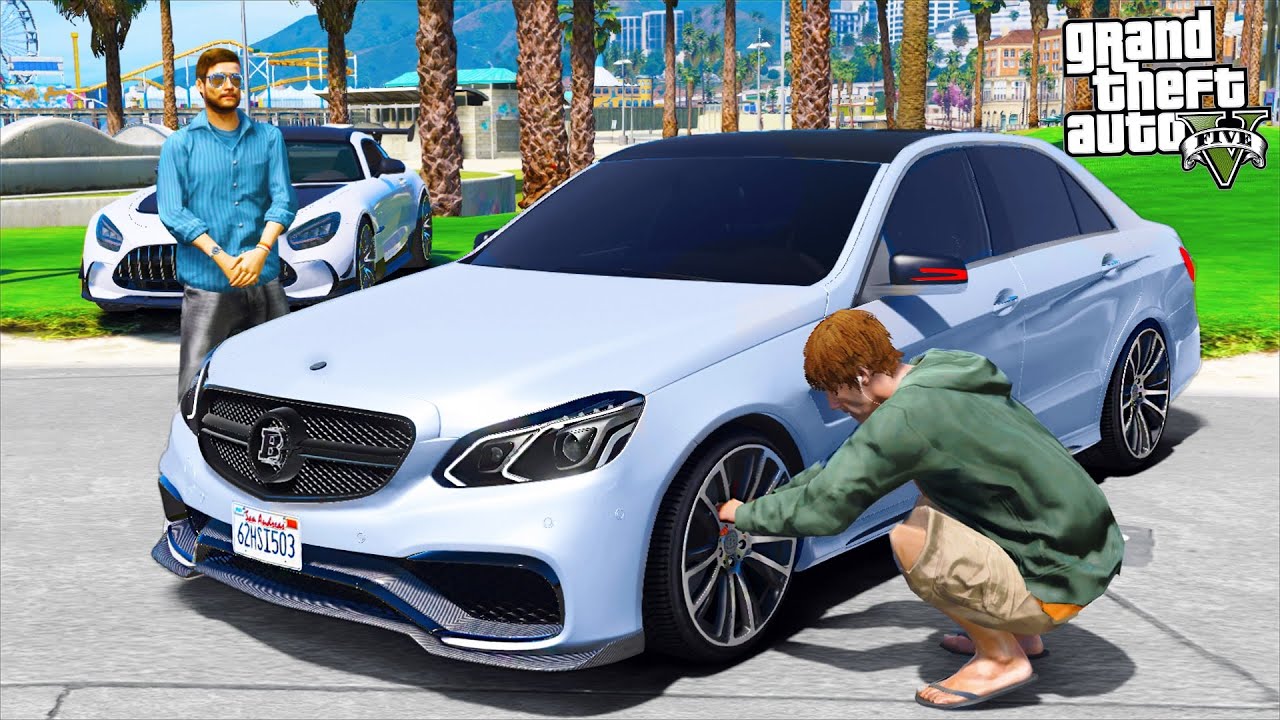 РЕАЛЬНАЯ ЖИЗНЬ В GTA 5 - ВЫБИРАЕМ С ГАРВИНОМ Б/У MERCEDES E63 AMG W212 ДЛЯ МОЕГО СЫНА! 🌊ВОТЕР