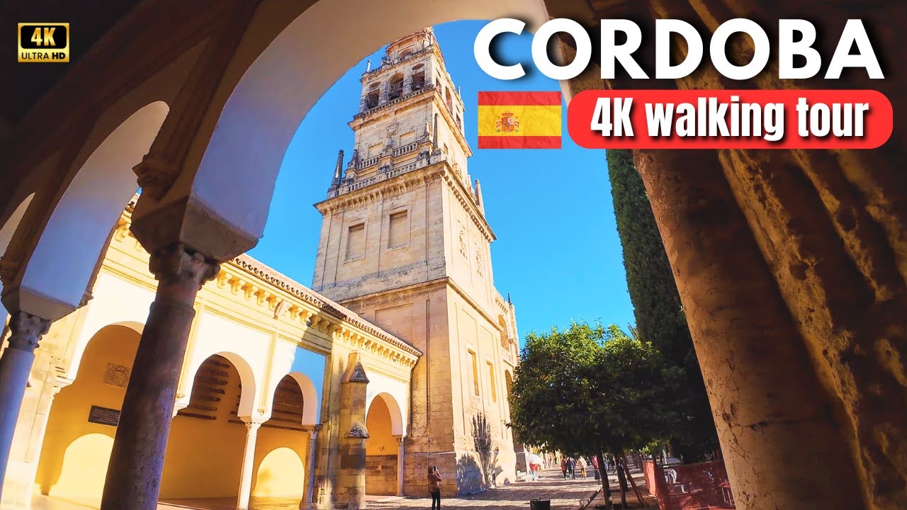 Cordoba Spain 🇪🇸 Walking Tour | Old Town, Roman Bridge & Mezquita in 4K