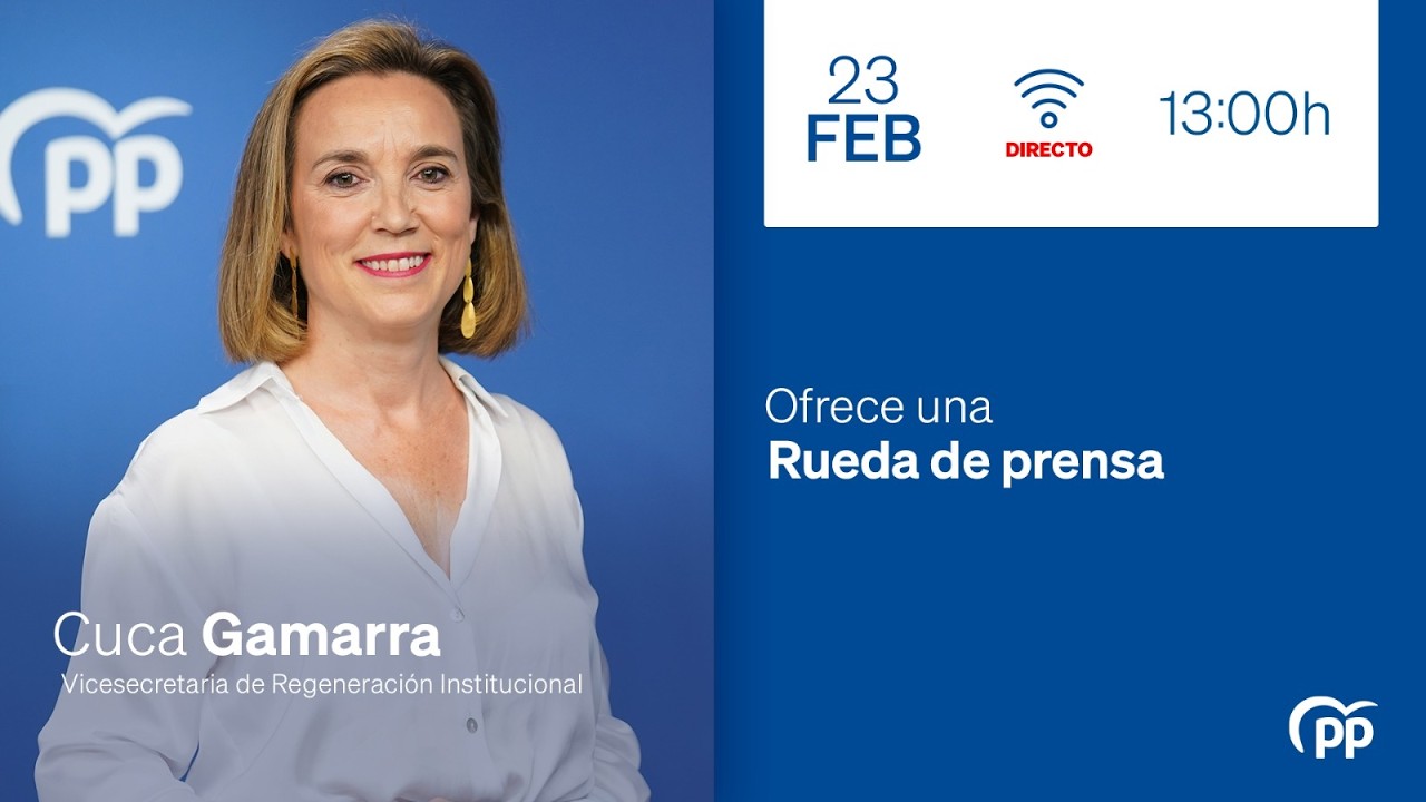 🔵DIRECTO: Cuca Gamarra ofrece una rueda de prensa