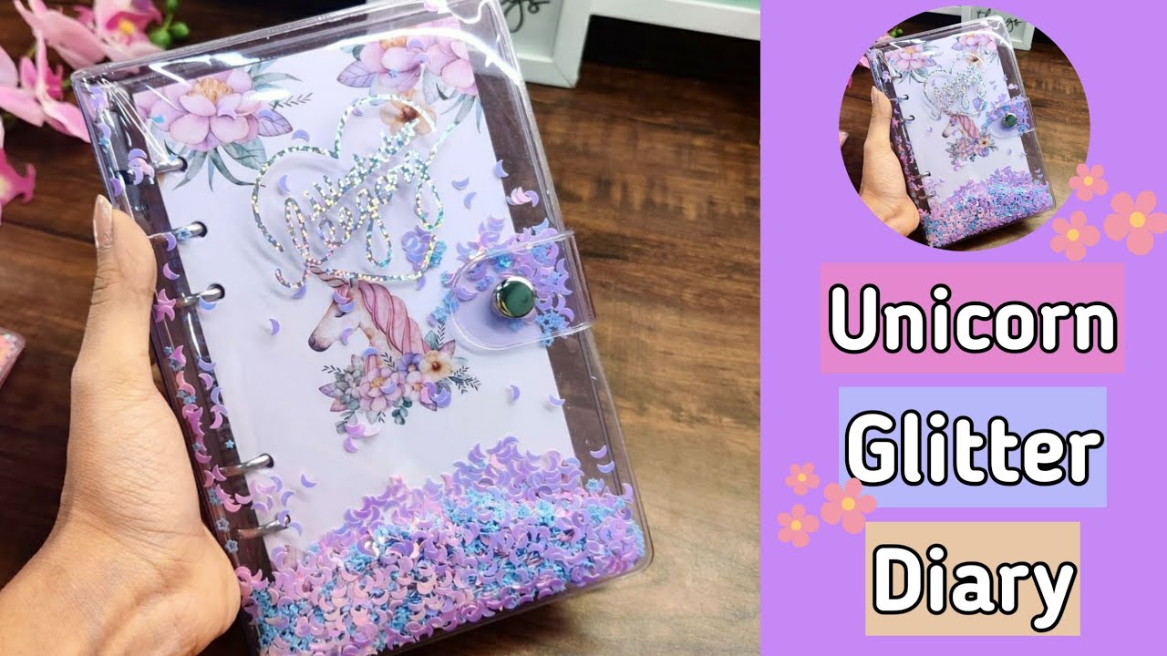 Diy glitter diary making at home/ how to make unicorn glitter diary/ diy diary/ Anku art and craft
