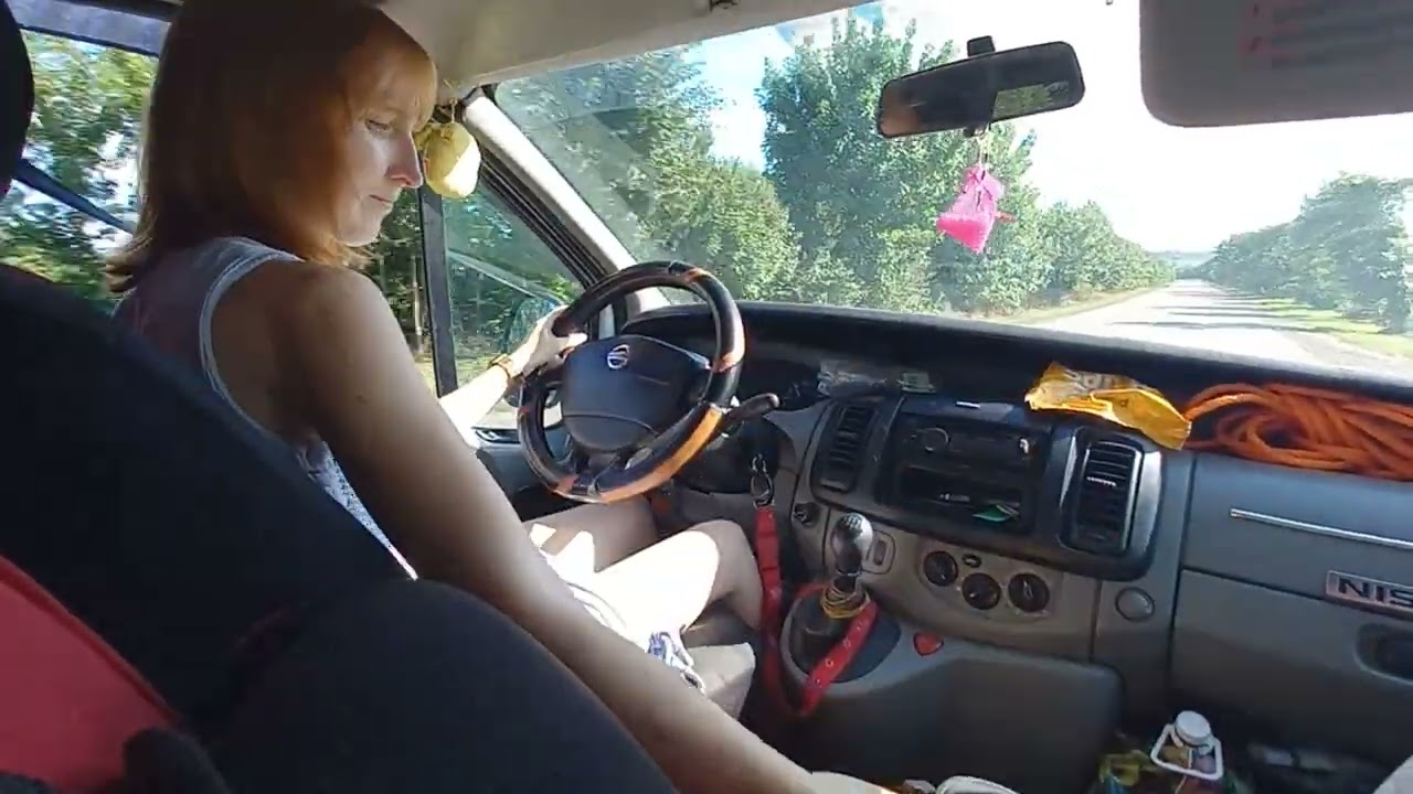 My Countryside Driving on the VAN 🚐 ASMR Video 📹 GIRL Drive Manual Car 👗 Nissan Primastar