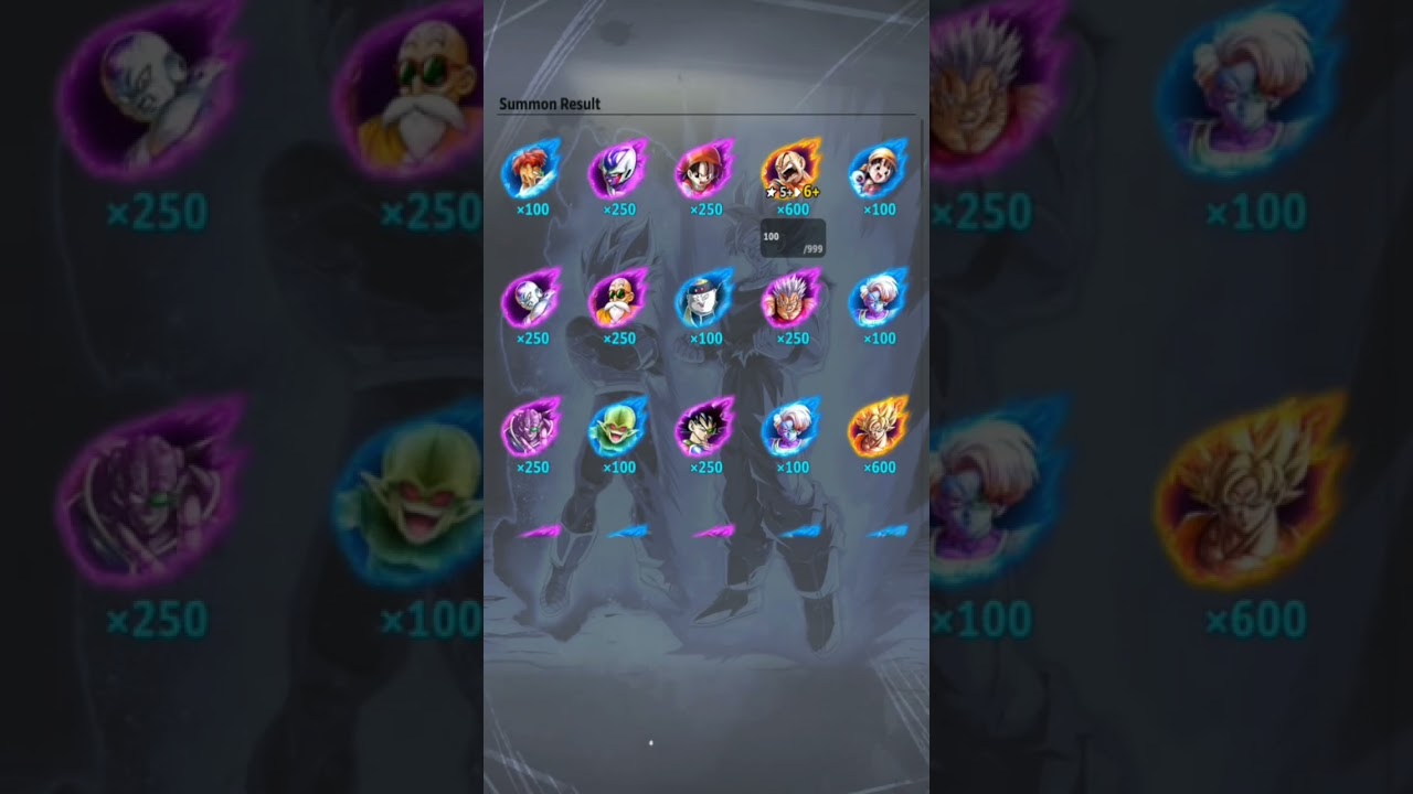 100x ticket summons 🤑 #dragonballlegends
