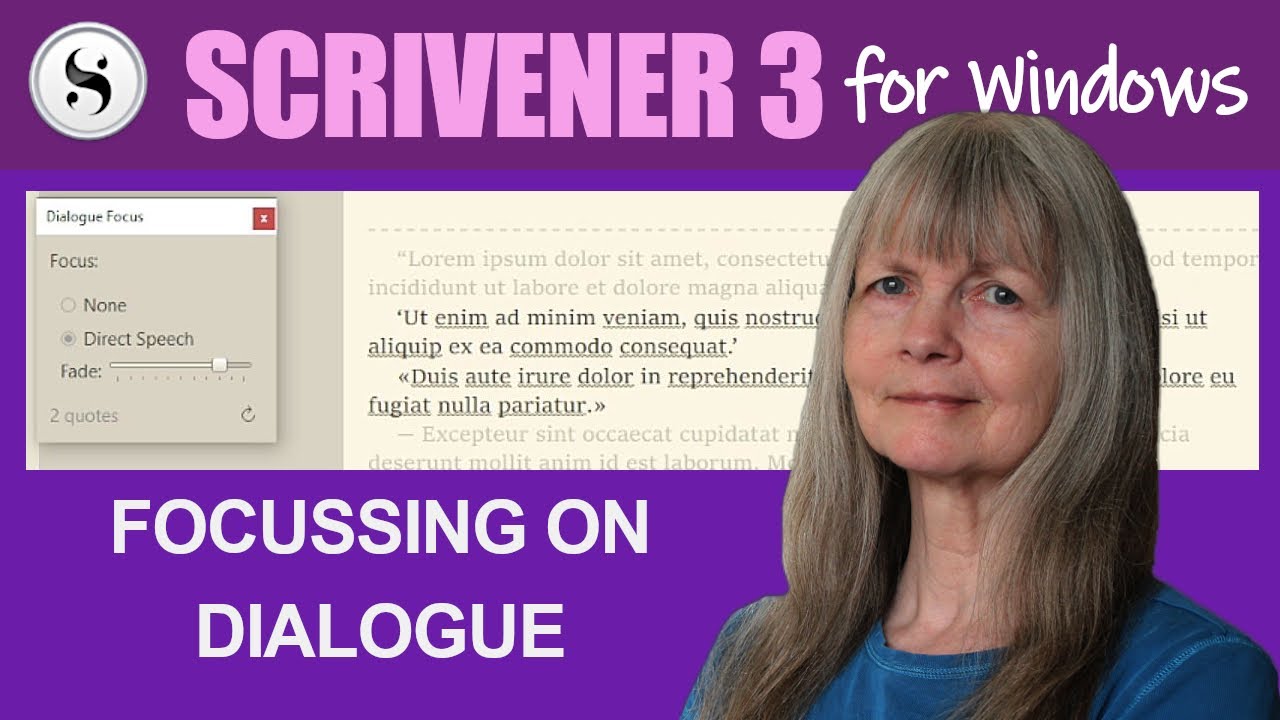 Scrivener 3 for Windows: Dialogue Focus