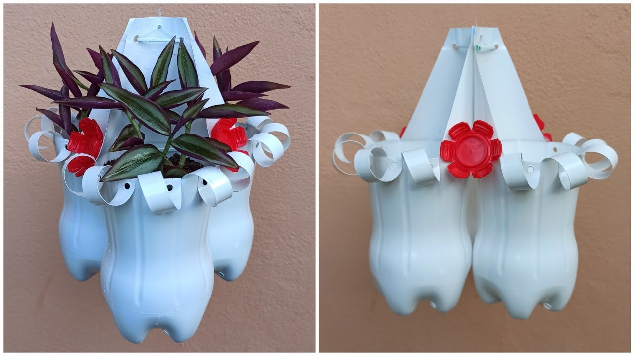Recycling Plastic Bottle into Hanging Planter | DIY Plant Pot