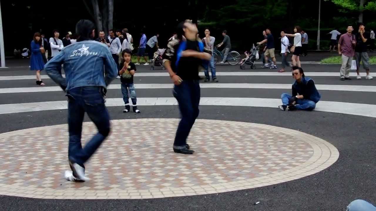 Elvis / Rockabillies dancing in Yoyogi Park in Tokyo