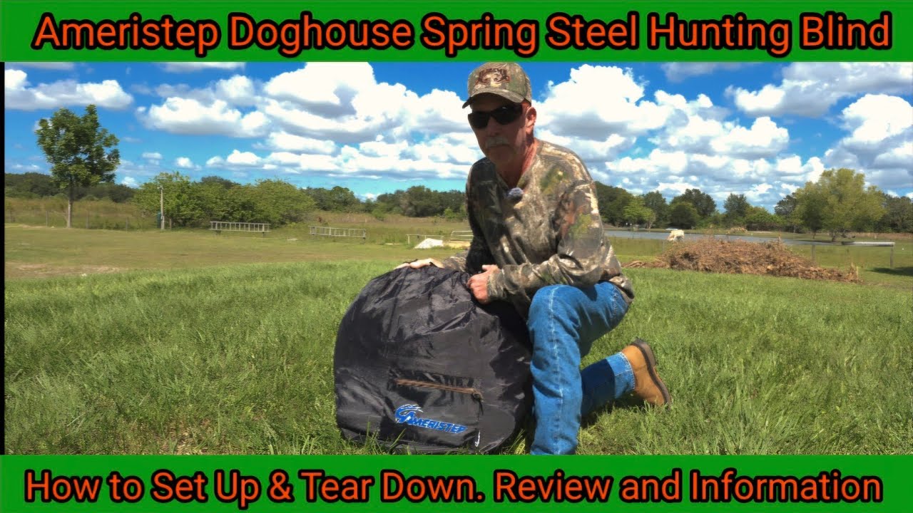 Охотничья палатка Ameristep Doghouse из пружинной стали. Как установить и снять. Обзор и информация.