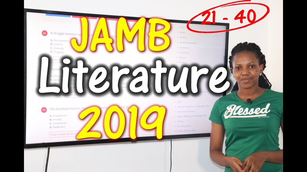 JAMB CBT Literature in English 2019 Past Questions 21 - 40