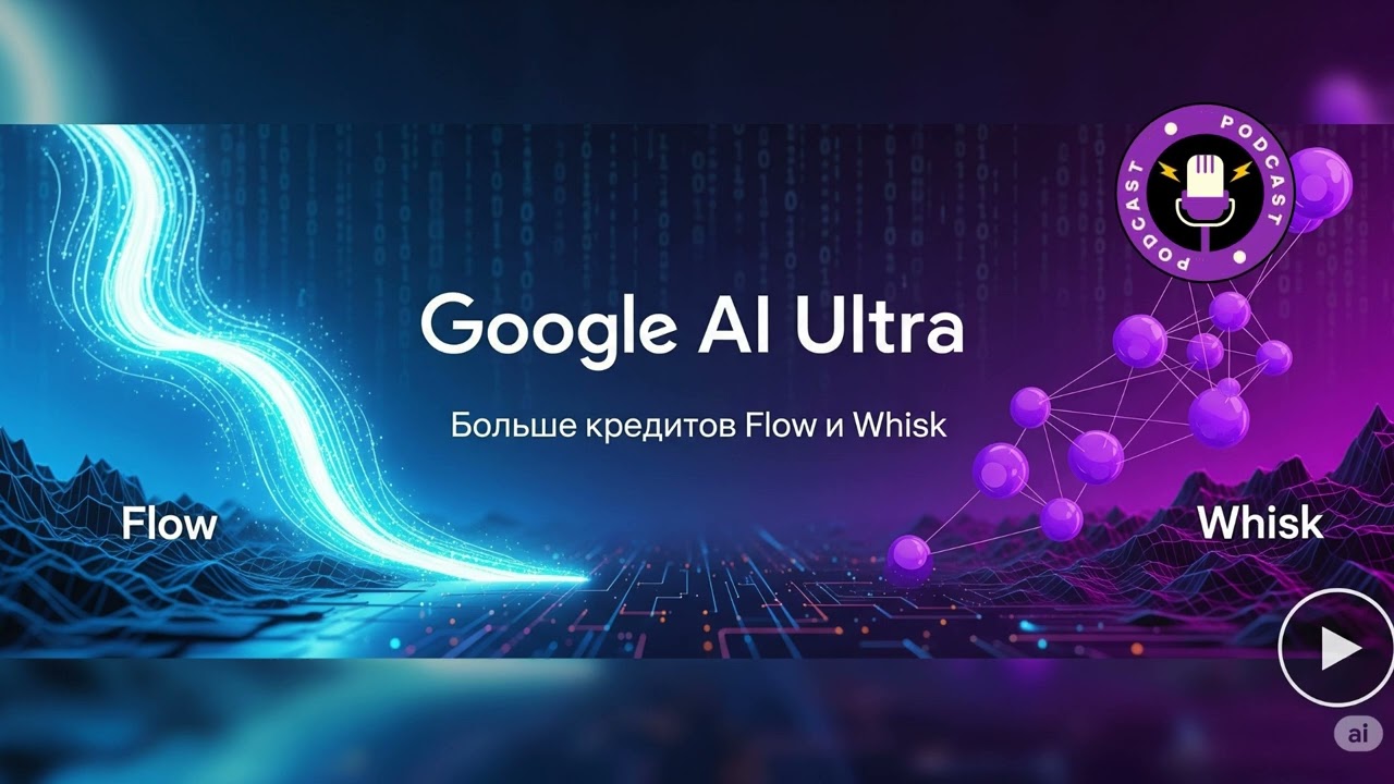 Google AI Ultra: Больше кредитов Flow и Whisk 🎙 Подкаст