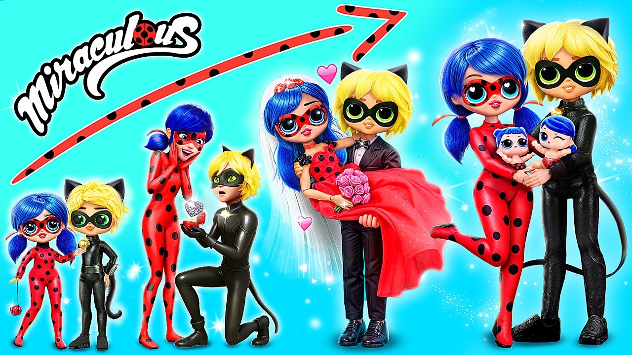 MIRACULOUS Леди Баг и Супер Кот растут! Поделки для кукол ЛОЛ