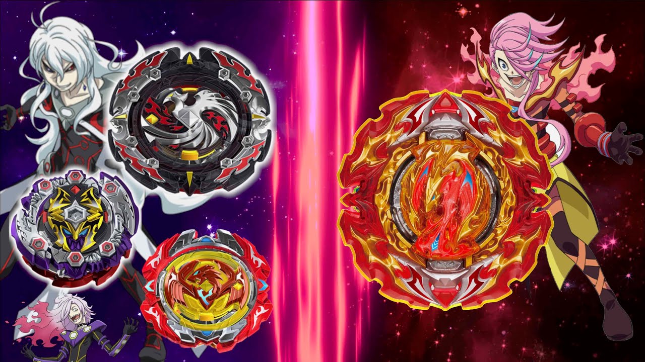 【彼得豬 PeterPig 】 爆烈世代 『日炎鳳凰』 VS『歷代鳳凰篇』  Beyblade Burst  ベイブレードバースト 死神