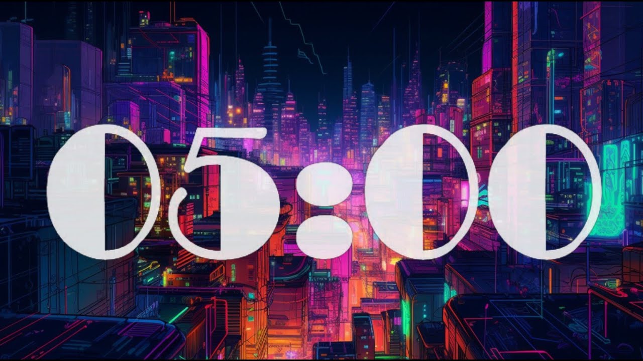 5 Minute Timer Neon City
