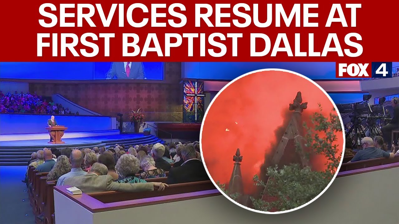 First Baptist Dallas returns to worship center for first Sunday Service since sanctuary fire