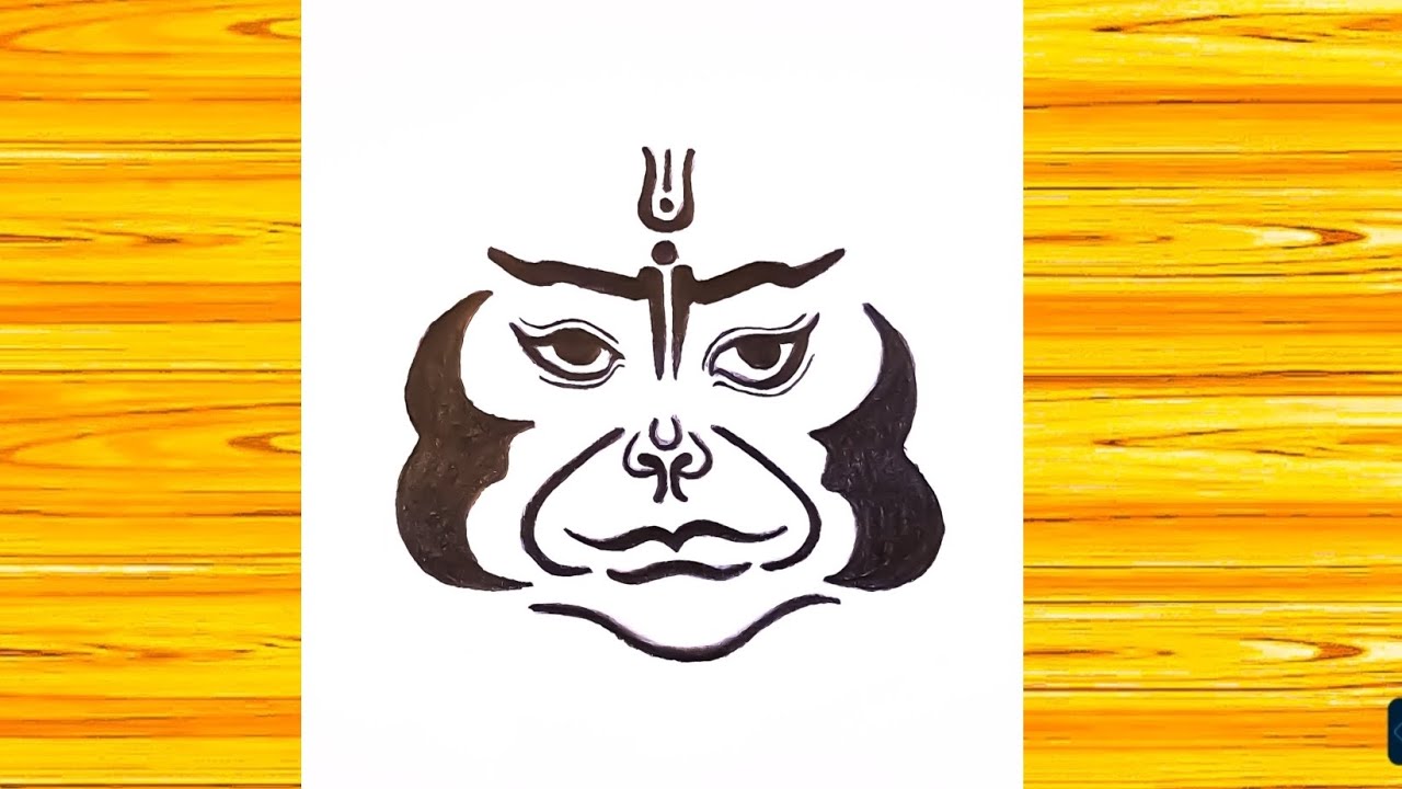 बजरंग बली का चित्र कैसे बनाऍ 🙏| Hanuman Face Drawing | Bajrangbali Face Drawing Easy | Drawing Video