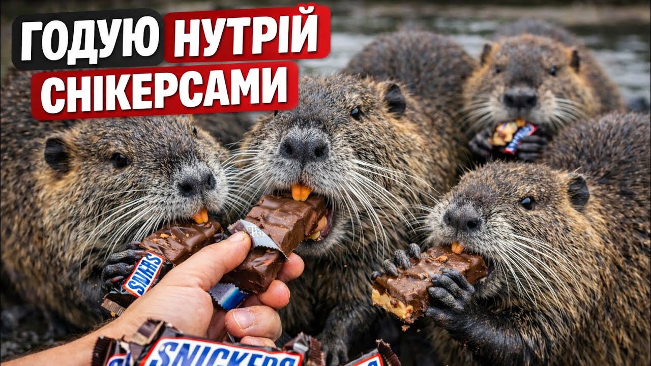 Годую нутрій снікерсами!