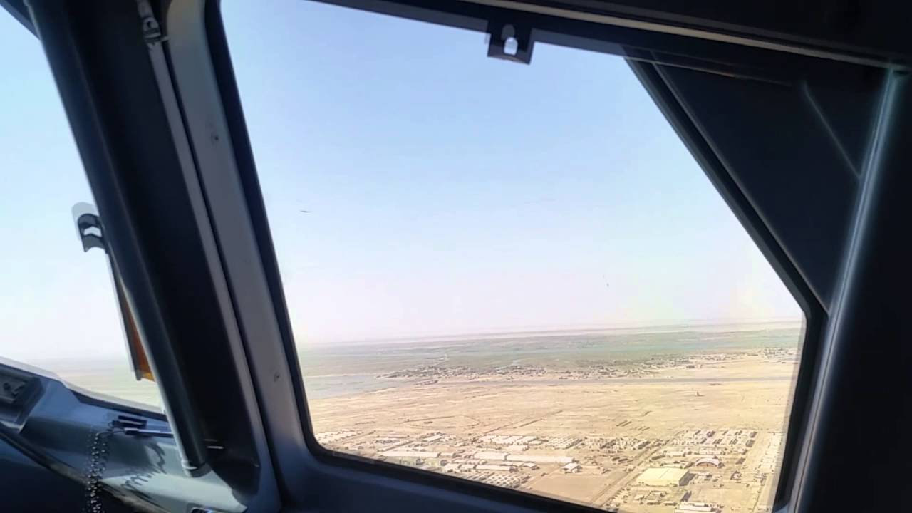 Emirates A330 Cockpit Take Off from Basrah, Iraq