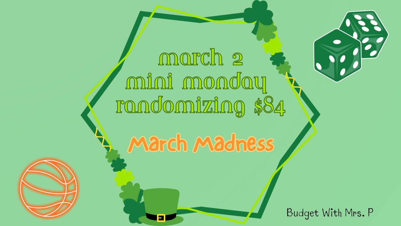 Mini Savings Challenges 3/2/26 (Late)  | March Madness | Savings for Sinking Funds | Debt Tracking