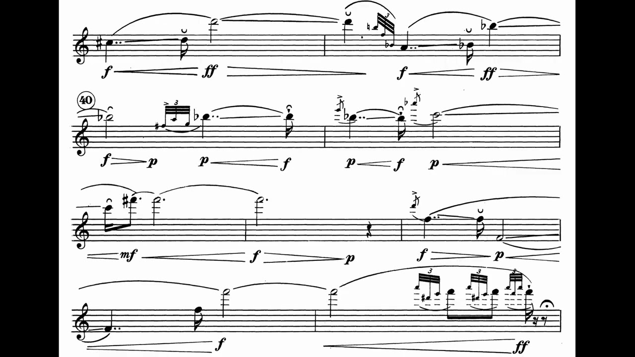 Isang Yun: Etüde III (1974): Allegro für Piccoloflöte