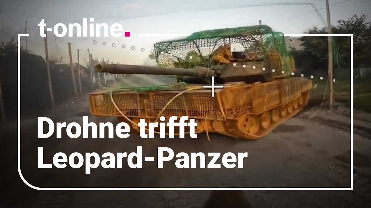 Ukraine-Krieg: Russische Glasfaserdrohne jagt deutschen Leopard 2A6