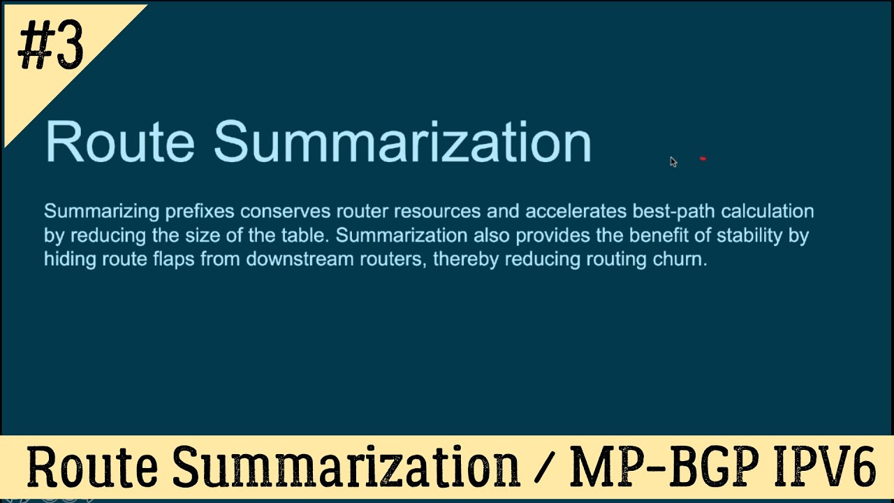 🔴  CCNP ENCOR - BGP Route Summarization | MP-BGP IPV6  ✅💻🧠