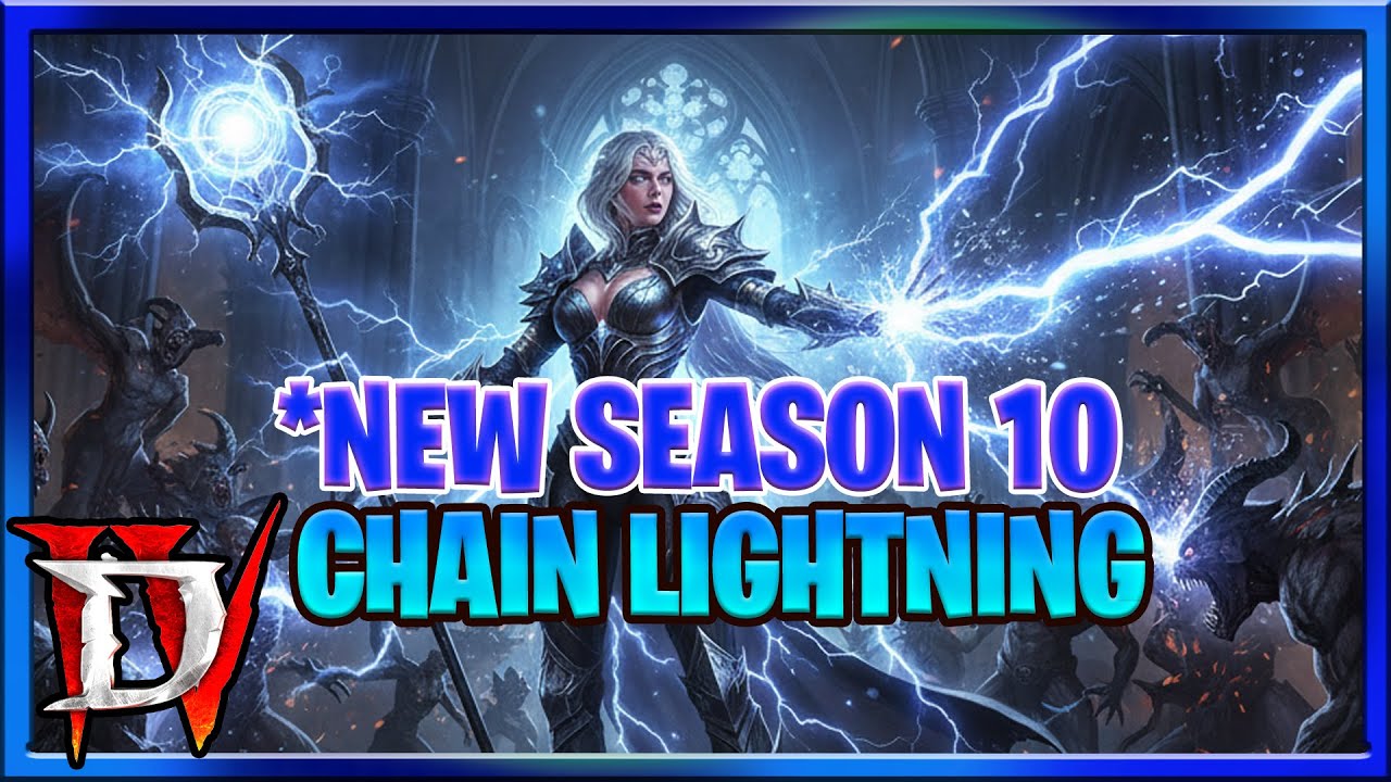 Diablo 4 Сезон 10 Лучший билд Цепной Молнии Руководство: Адские Орды + Скоростная Яма забеги: S10...