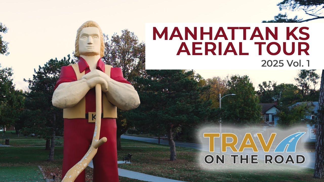 Manhattan Kansas Aerial Tour (Vol 1) - Johnny Kaw, Top of the World & Downtown
