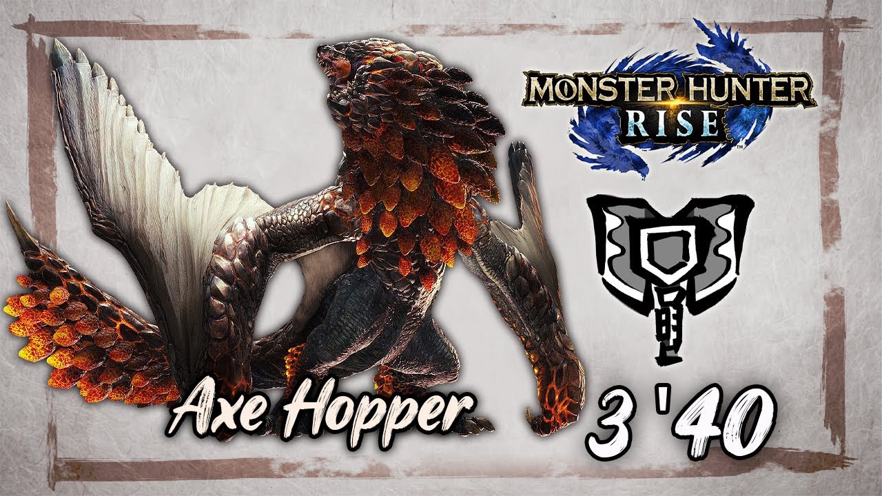 MHRise : HR7★ Bazelgeuse 3'40 Solo【Axe Hopper】Charge Blade