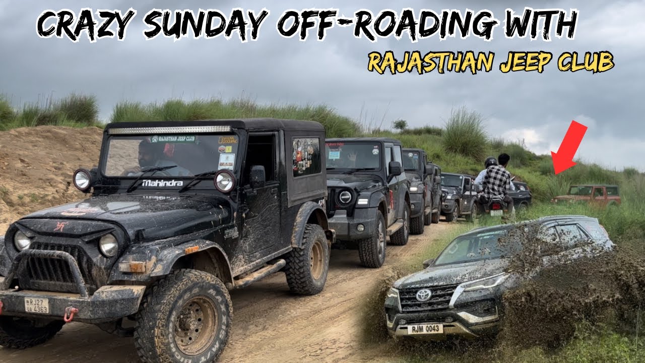Slush Off-Reading With Rajasthan Jeep Club 😱 #thar #fortuner #scorpion @SahilGeraVlog
