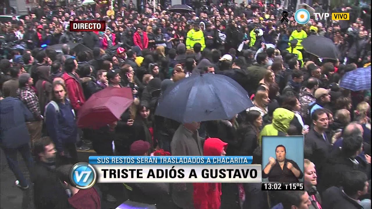 Visión 7 - Emotiva despedida a Gustavo Cerati hasta la Chacarita (1 de 4)