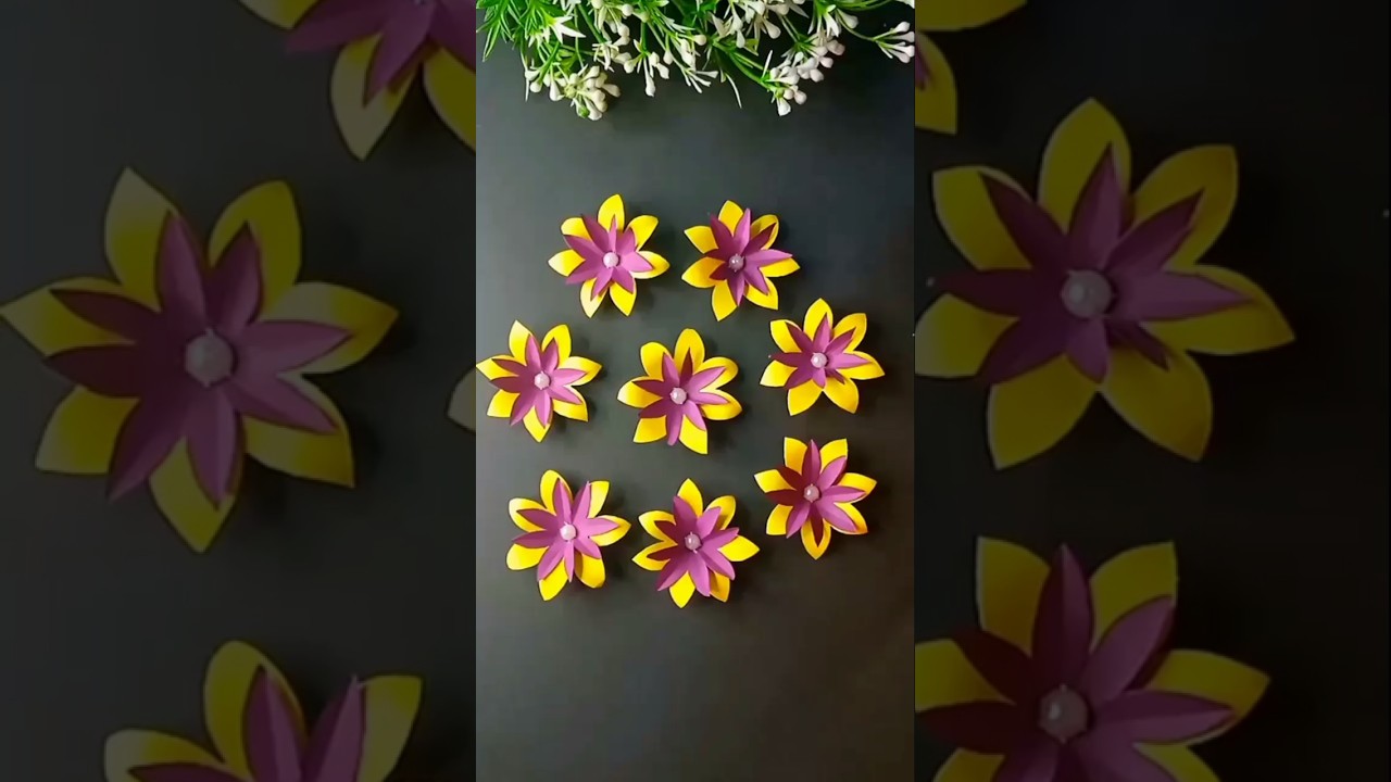 Easy paper flower idea / DIY flowers / Origami flower idea 