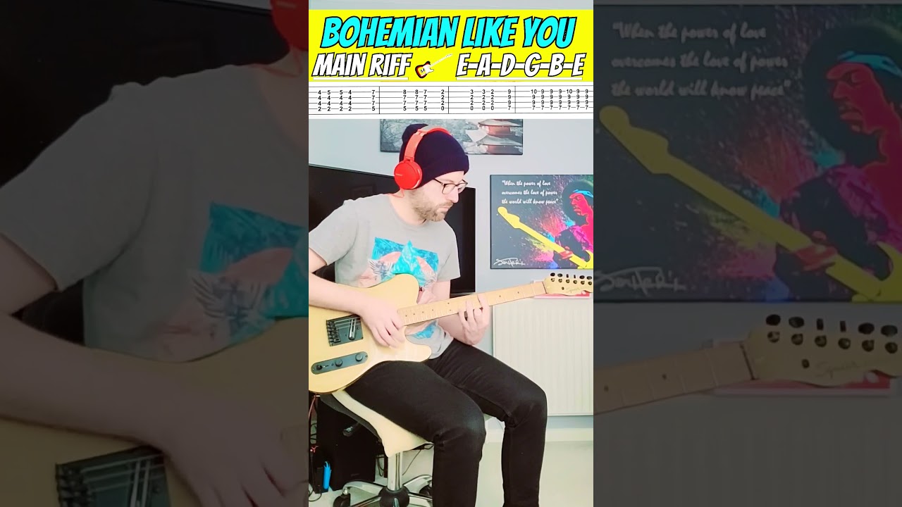 The Dandy Warhols - Bohemian Like You (Main Riff) Guitar Lesson | Tab | Tutorial #guitar #tutorial