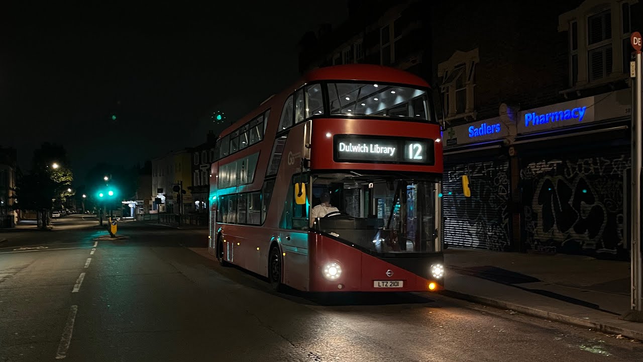 Full Route Visual - Route N12 - Oxford Circus to Dulwich Library - LT901 (LTZ2101)