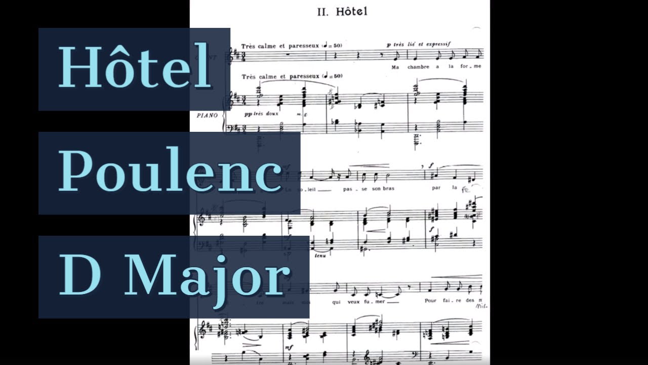 Hôtel Poulenc Piano Accompaniment Banalités Karaoke D Major