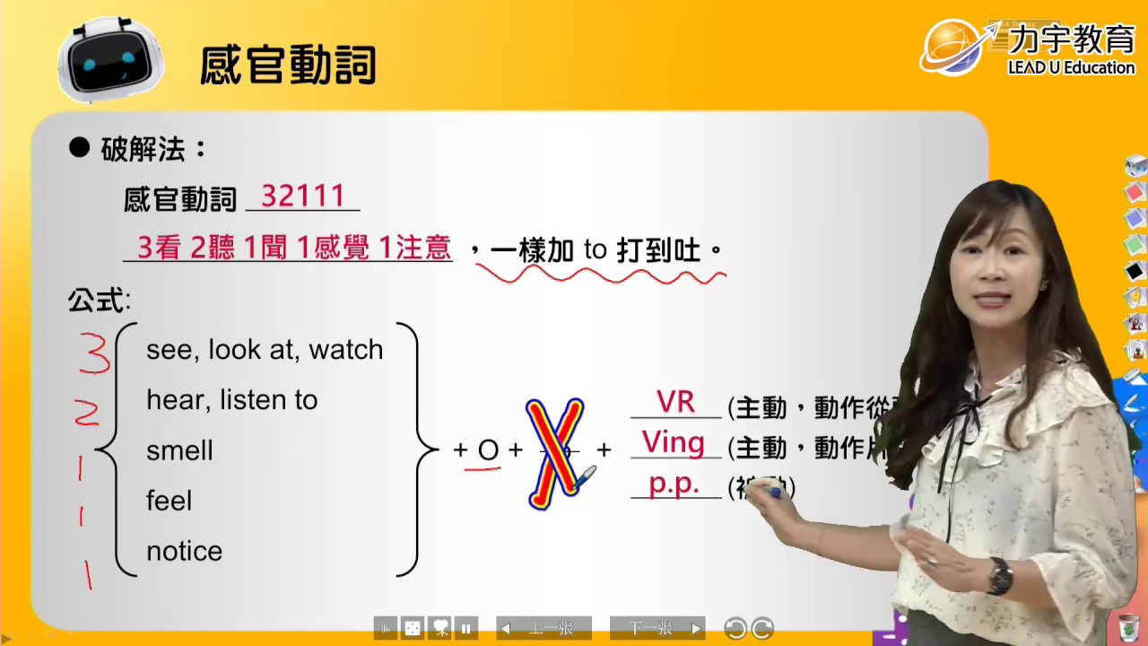 國中英語會考總複習 《課程內容：特殊動詞－感官動詞 試讀》
