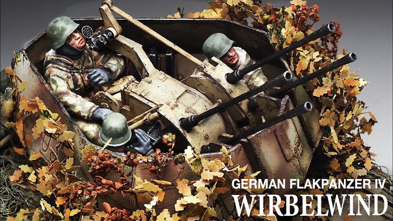 WIRBELWIND camouflaged with autumn leaves - Part 2 - 1/35 TAMIYA - [ Painting weathering ]