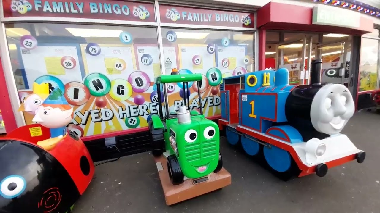 Jolly Roger Green Troy the Tractor Kiddie Ride (Standard)