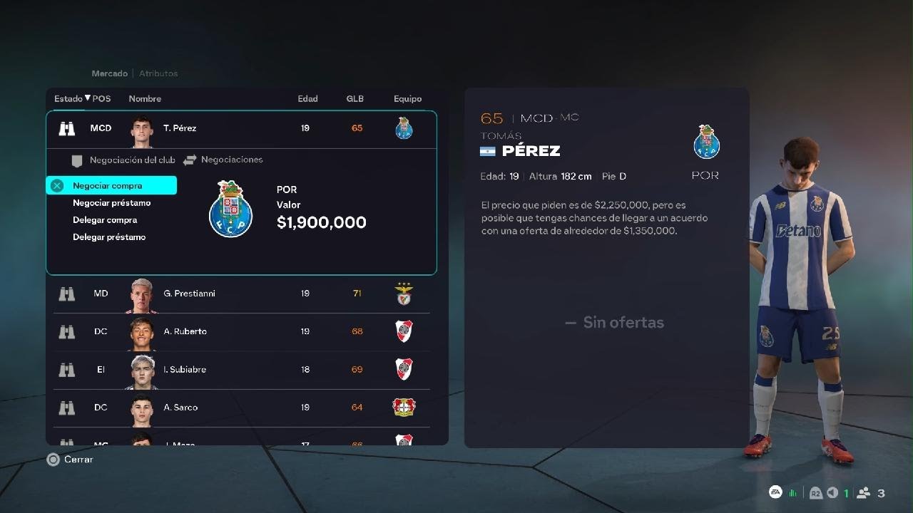 Jugadores argentinos jovenes con mucho pontencial en fc26