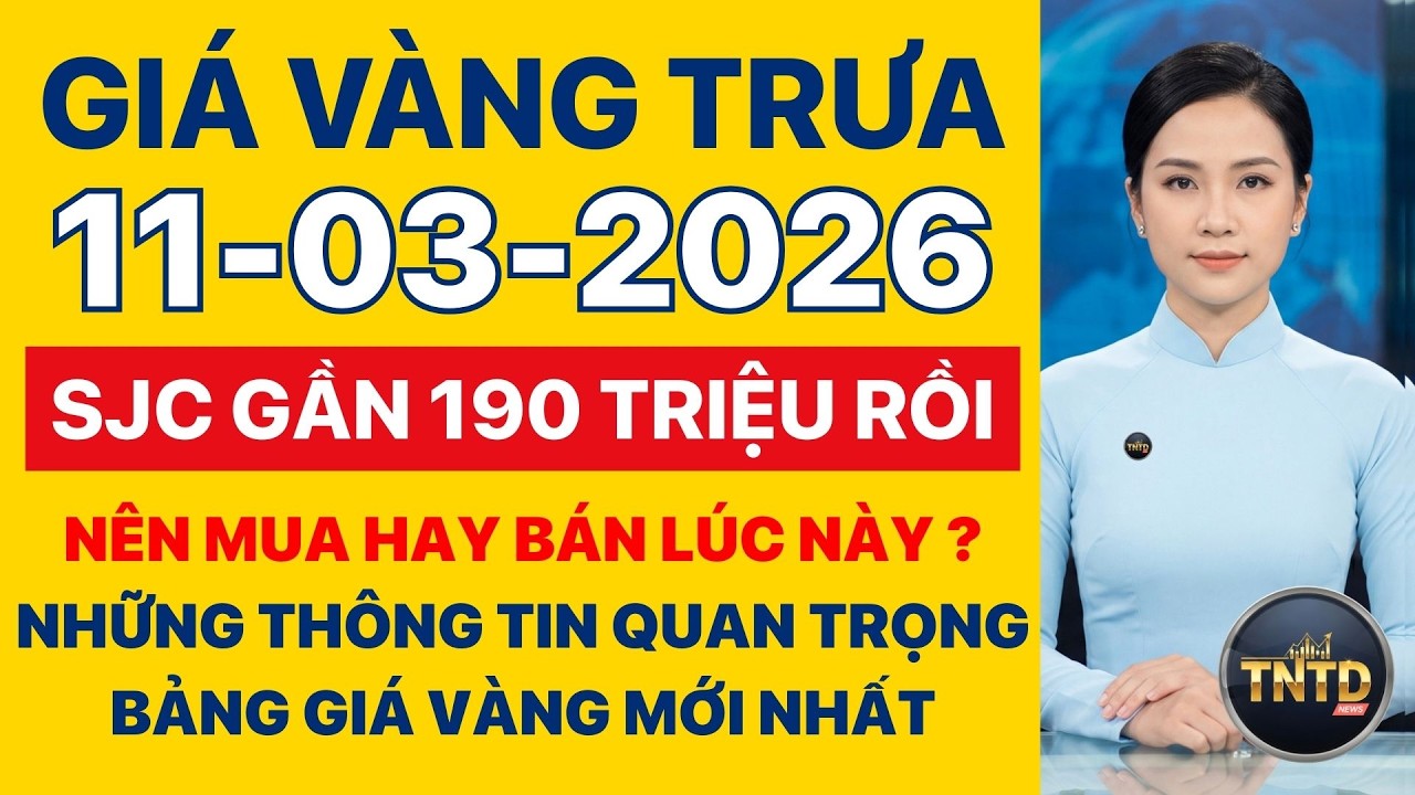 Giá vàng hôm nay | Trưa Ngày 11/3/2026 | Giá vàng thế giới và trong nước, Giá bạc, Ngoại tệ, Bitcoin