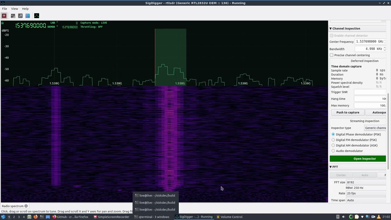DragonOS Focal Rx и декодирование сообщений Inmarsat-C с помощью SigDigger + STDCDEC (RTLSDR)