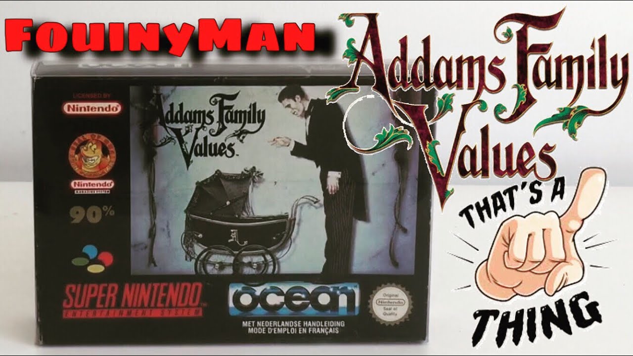 1995 ADDAMS FAMILY VALUES SNES [ COLLECTION JEUX VIDEO / VIDE GRENIER / SUPER NINTENDO ]