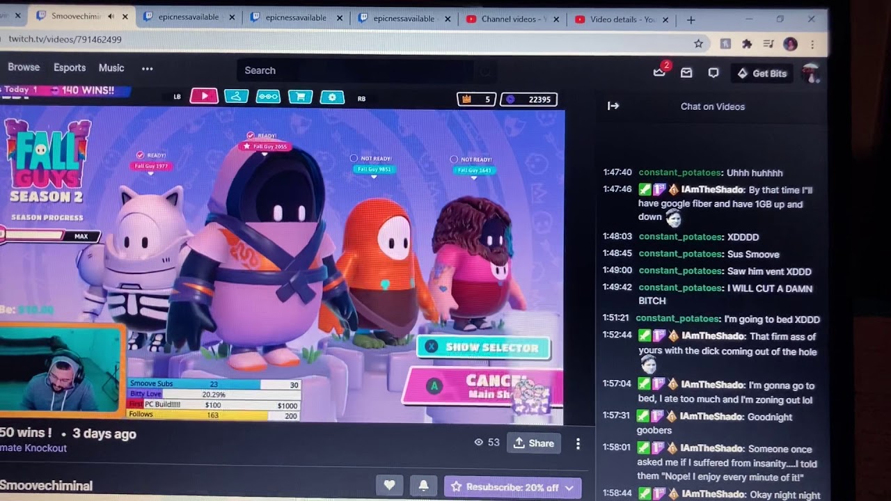 EPICS BLUE NIPS ON FALL GUYS