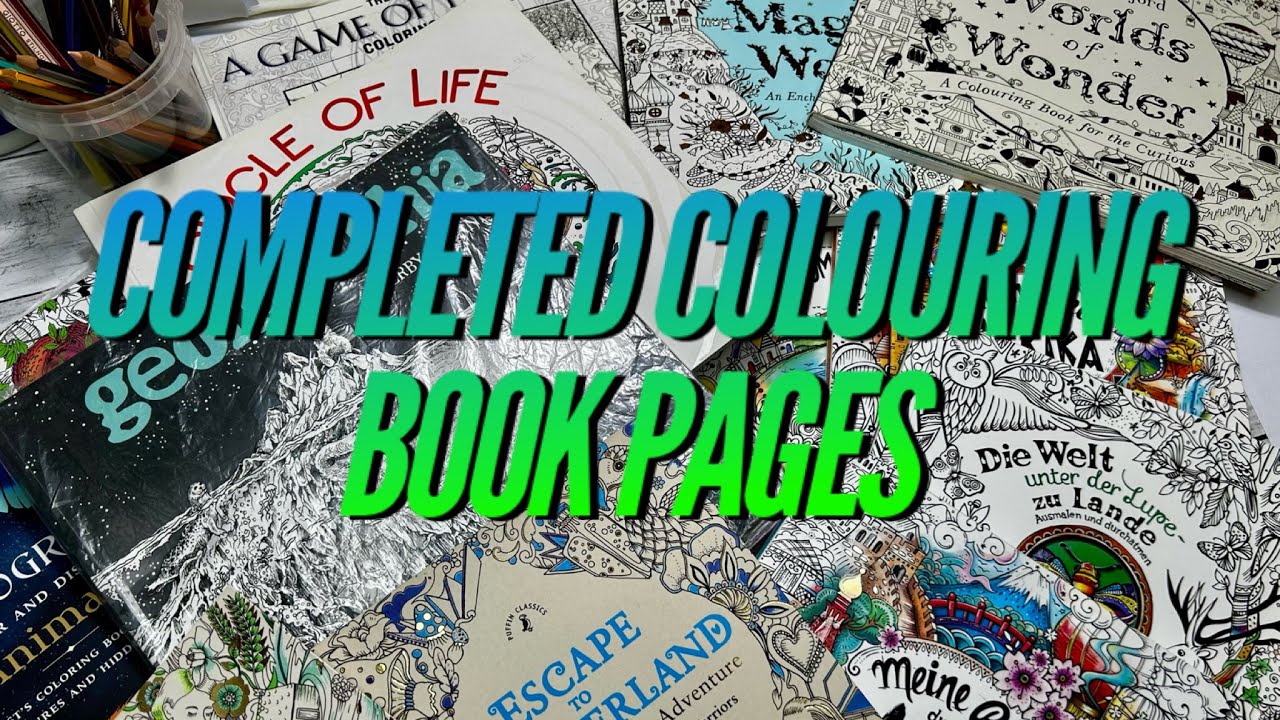 Completed Colouring Book Pages