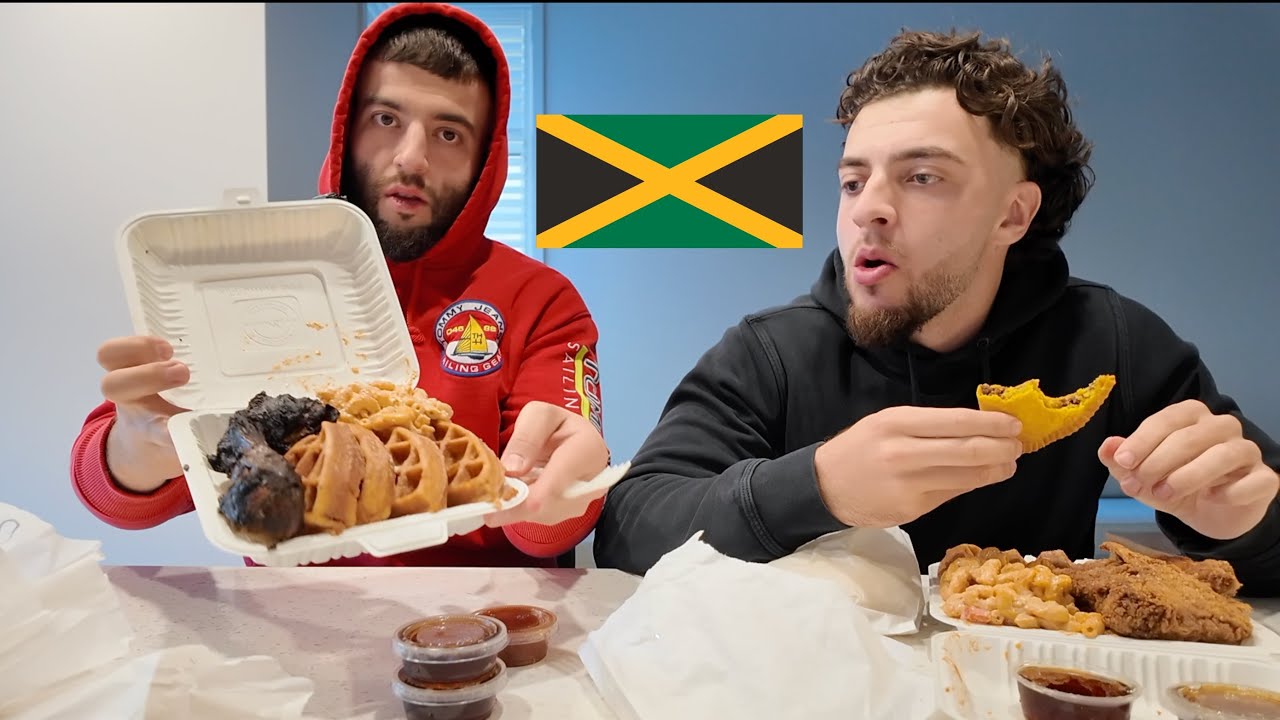 FIRST TIME EATING JAMAICAN FOOD!! (JERK CHICKEN MUKBANG) 🌶🔥 Ft. Jay Hills