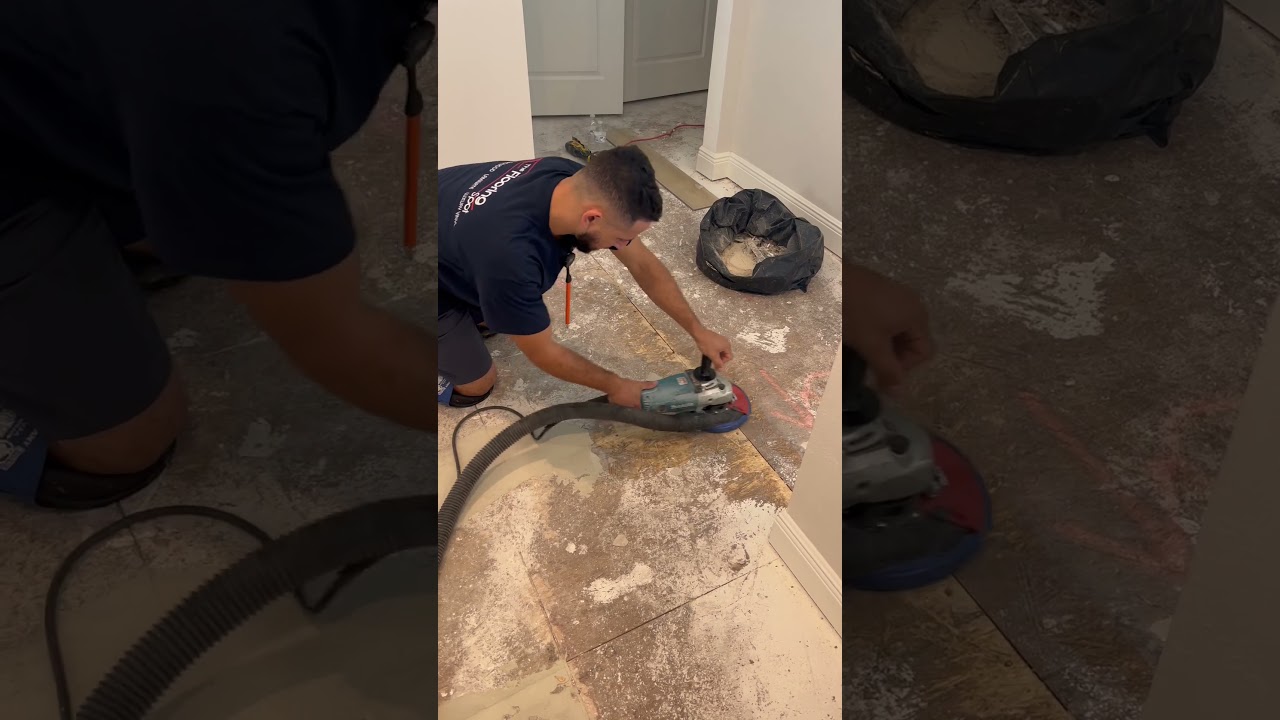 #subfloor #flooring #playwood #grinder #laminatefloor  #floor #construction #remodeling #preparation